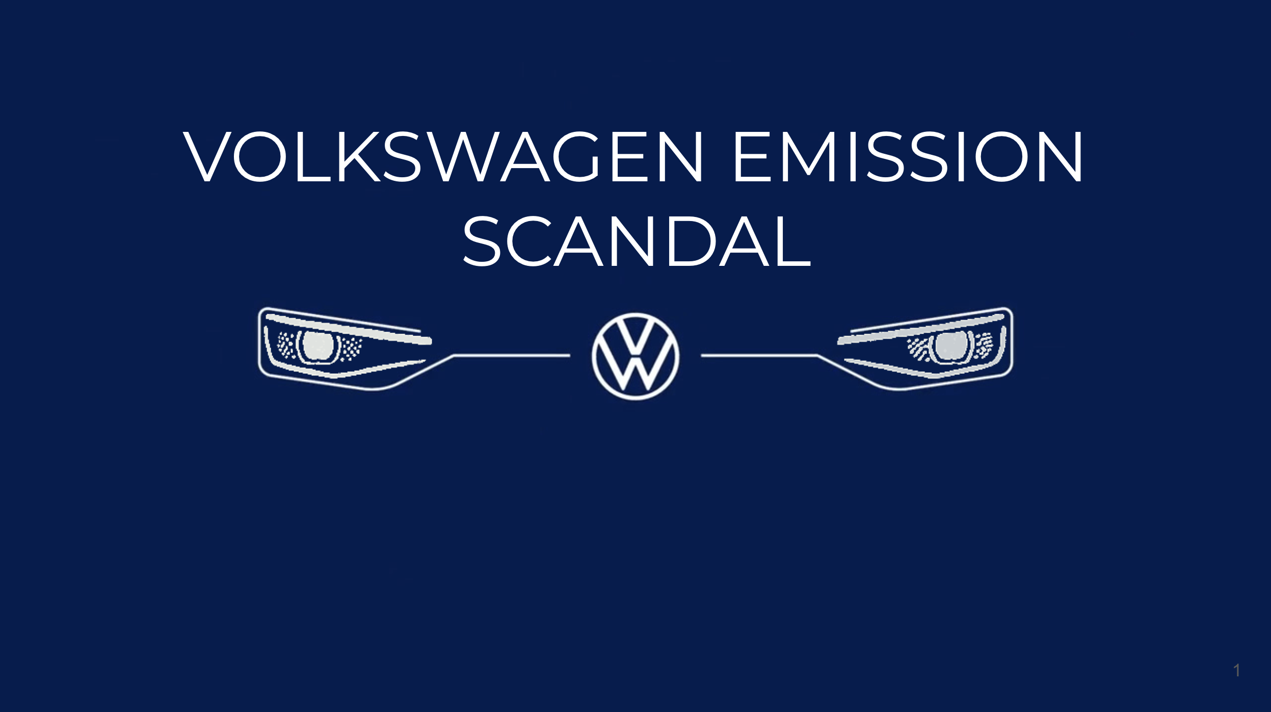 VOLKSWAGEN EMISSION SCANDAL